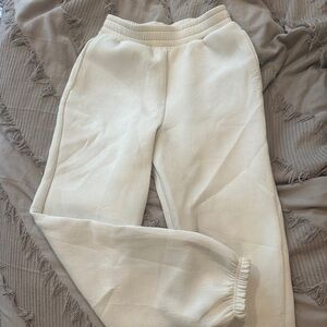 Zara white sweat pants